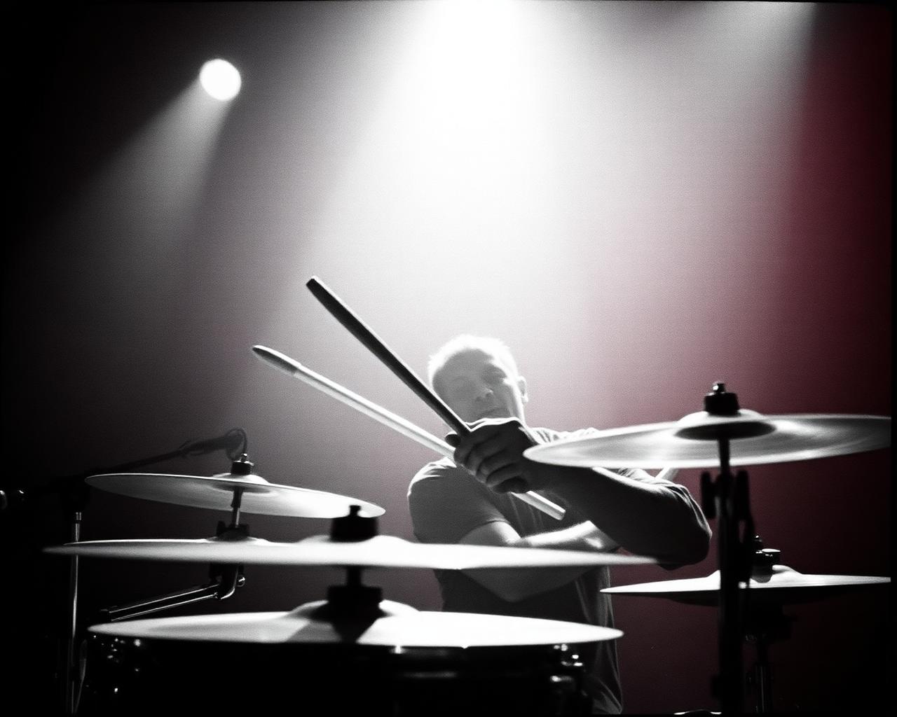Drummer in motion