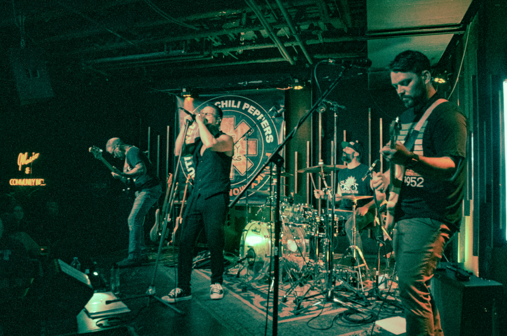 The Funky Monks performing live on stage